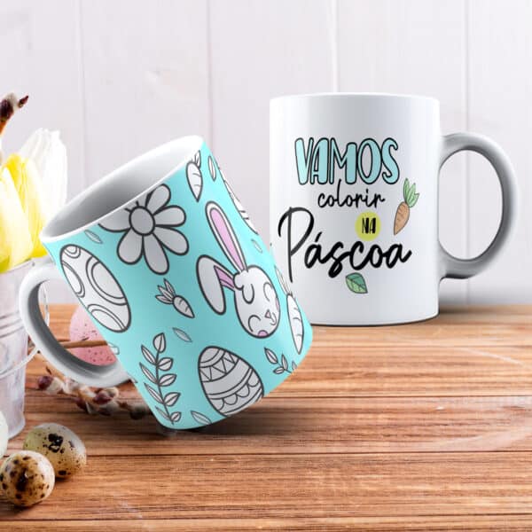 ESTAMPAS VAMOS COLORIR NA PÁSCOA CANECAS - Image 5