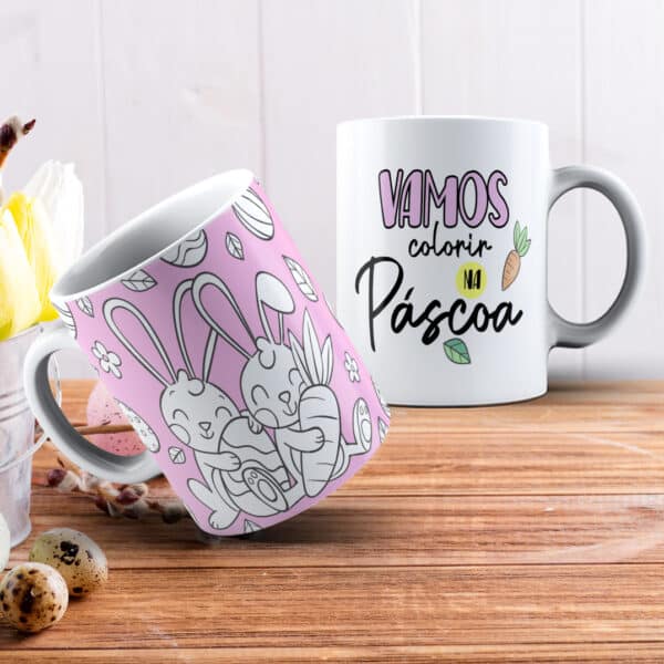 ESTAMPAS VAMOS COLORIR NA PÁSCOA CANECAS - Image 7