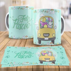 ESTAMPA COELHINHOS DA PÁSCOA CANECAS