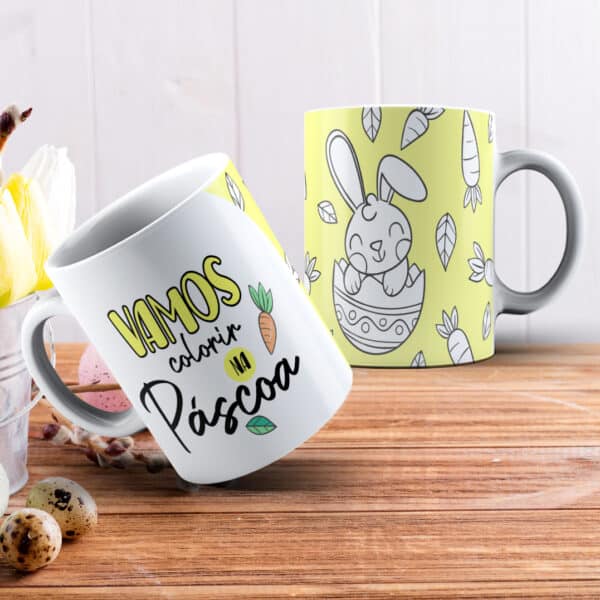 ESTAMPAS VAMOS COLORIR NA PÁSCOA CANECAS - Image 8