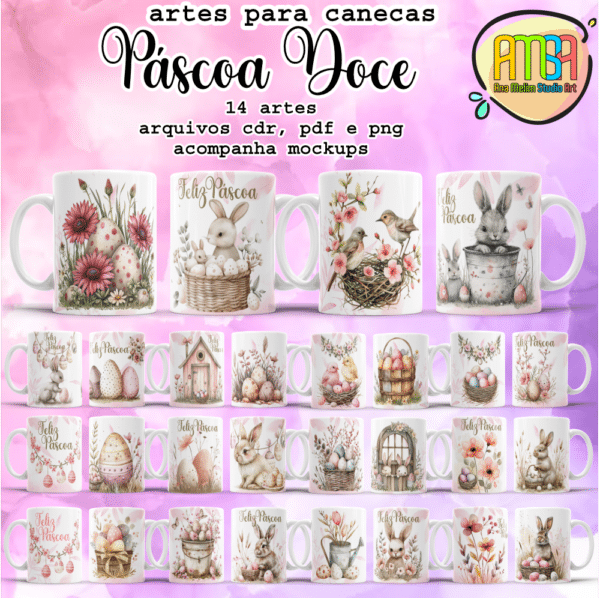 ESTAMPAS PÁSCOA DOCE CANECAS