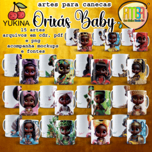 ESTAMPAS ORIXÁS BABY CANECAS (YUKINA)