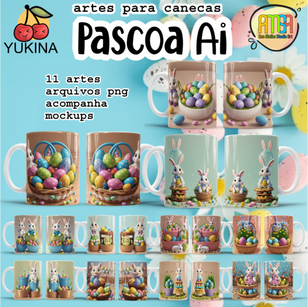 ESTAMPAS PÁSCOA Ai (YUKINA) CANECAS