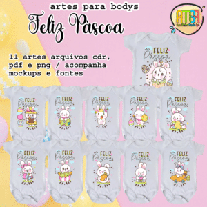 ESTAMPAS FELIZ PÁSCOA BODYS