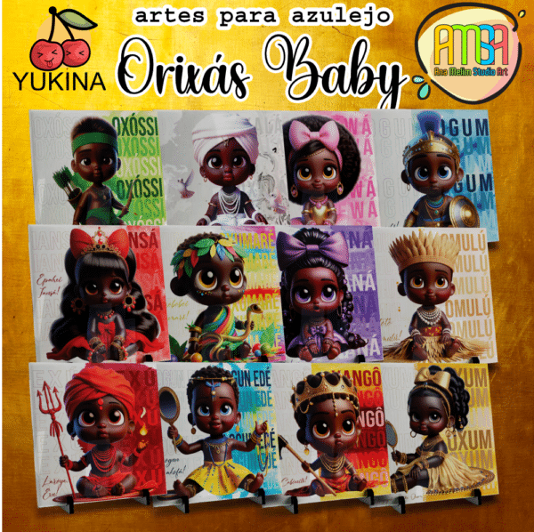 ESTAMPAS ORIXÁS BABY AZULEJOS (YUKINA) - Image 2