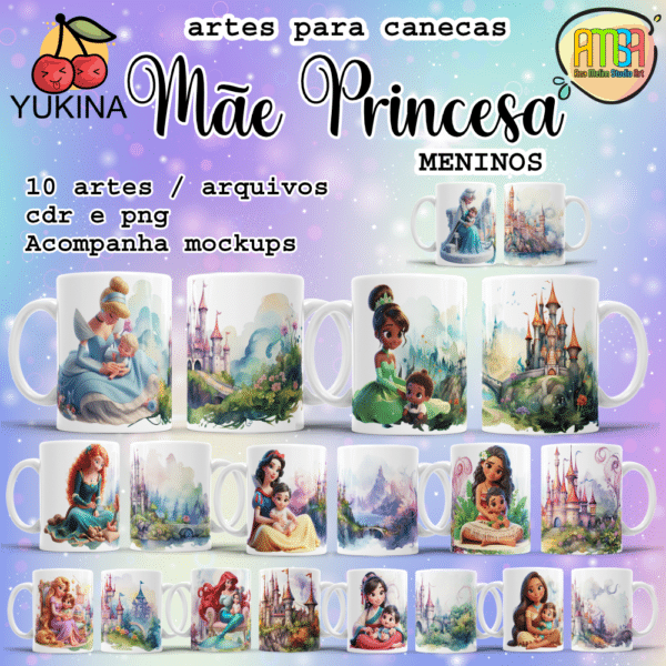 ESTAMPAS MÃE PRINCESAS MENINOS (YUKINA)