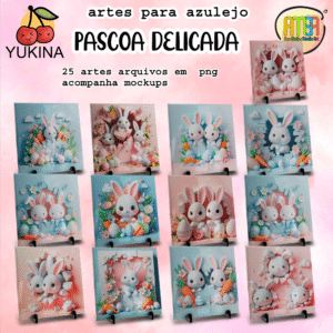 ESTAMPAS PÁSCOA DELICADA AZULEJO (YUKINA)