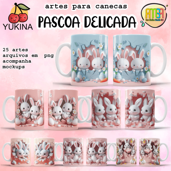 ESTAMPAS PÁSCOA DELICADA CANECAS (YUKINA)