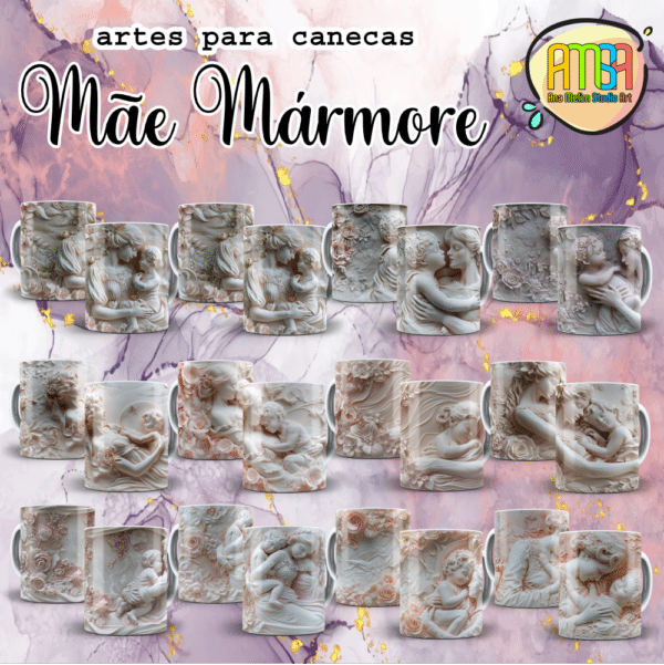 ESTAMPAS MÃES MÁRMORE CANECAS - Image 2