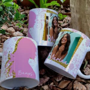 ESTAMPAS 15 ANOS FLORES CANECAS