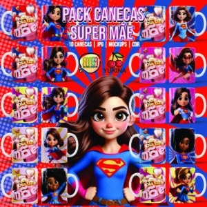 ESTAMPAS SUPER MÃE CANECAS (YUKINA)
