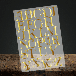 KIT DIGITAL ALFABETO DOURADO 2 DTF UV