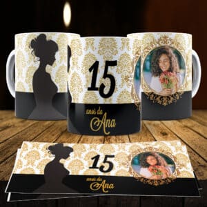 ESTAMPAS 15 ANOS SILHUETA CANECAS