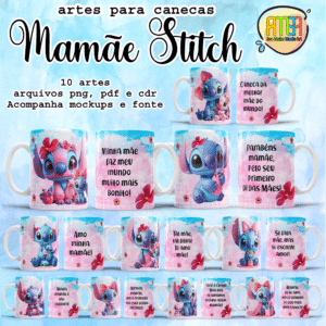 ESTAMPAS STITCH MAMÃE CANECAS