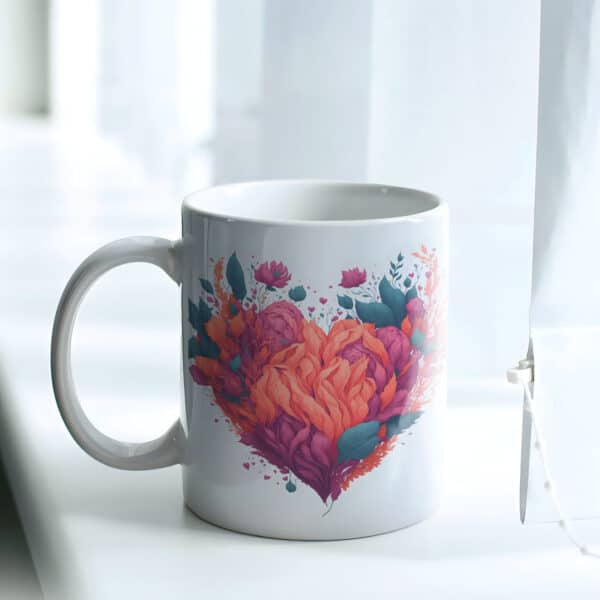 ESTAMPAS CORAÇÕES FLORAES CANECAS (NAMORADOS) - Image 6
