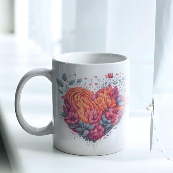 ESTAMPAS CORAÇÕES FLORAES CANECAS (NAMORADOS) - Image 7