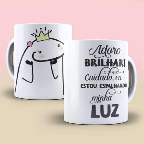 ESTAMPA ADORO BRILHAR CANECA