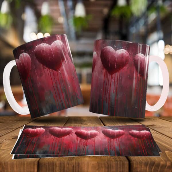 ESTAMPA CORAÇÕES ENAMORADOS CANECAS - Image 3