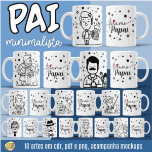 ESTAMPAS PAI MINIMALISTA CANECAS