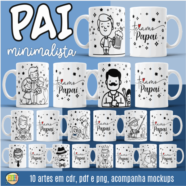 ESTAMPAS PAI MINIMALISTA CANECAS