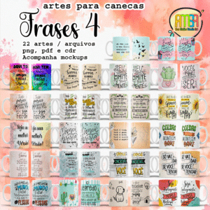 ESTAMPAS FRASES 4 CANECAS