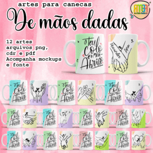 ESTAMPAS DE MÃOS DADAS CANECAS (namorados)