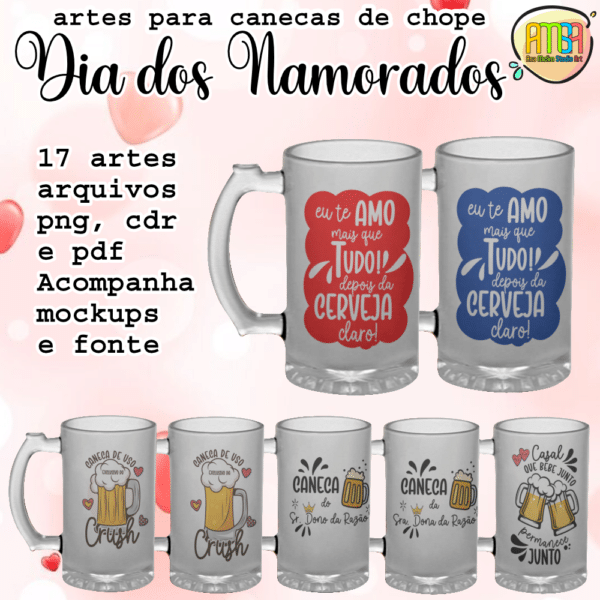 ESTAMPAS NAMORADOS CANECAS DE CHOPE