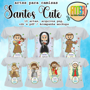 ESTAMPAS SANTOS CATÓLICOS CUTE CAMISAS