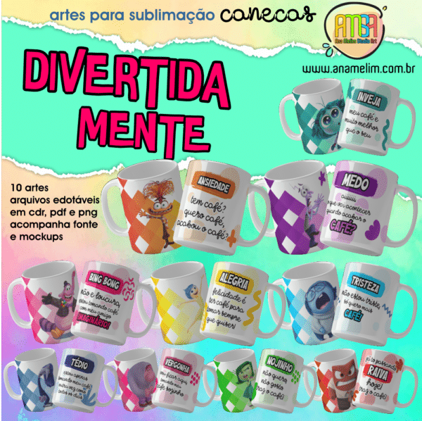 ESTAMPAS DIVERTIDAMENTE CAFÉ CANECAS