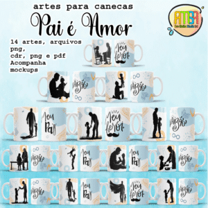 ESTAMPAS PAI É AMOR CANECAS