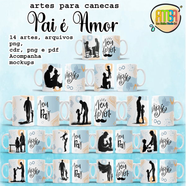 ESTAMPAS PAI É AMOR CANECAS
