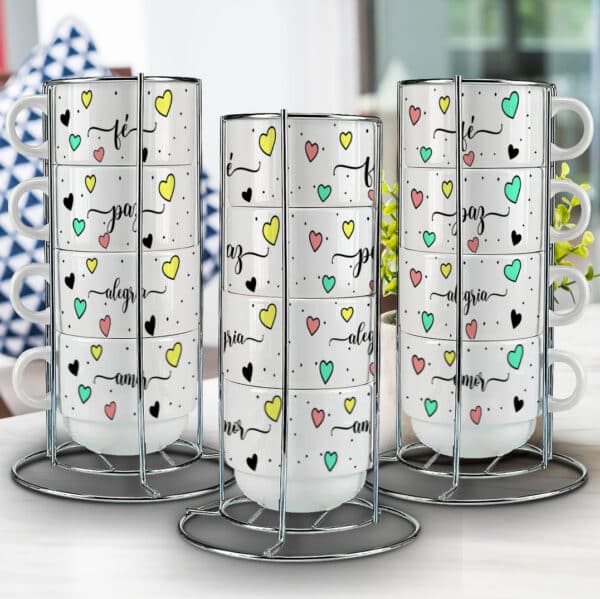 ESTAMPAS EMOÇÕES CORAÇÕES XICARAS - Image 2