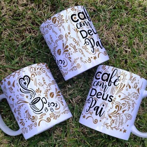 ESTAMPAS CAFÉ COM DEUS PAI CANECAS