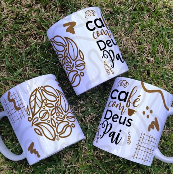 ESTAMPAS CAFÉ COM DEUS PAI CANECAS - Image 2