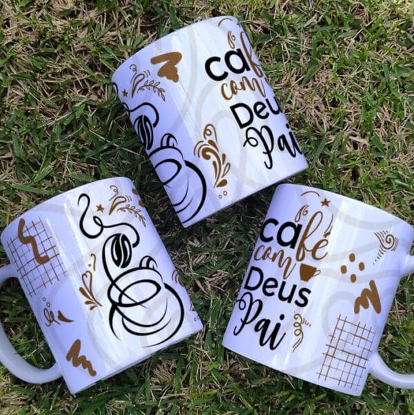 ESTAMPAS CAFÉ COM DEUS PAI CANECAS - Image 3