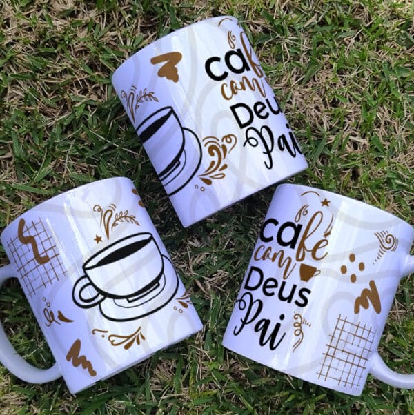 ESTAMPAS CAFÉ COM DEUS PAI CANECAS - Image 5
