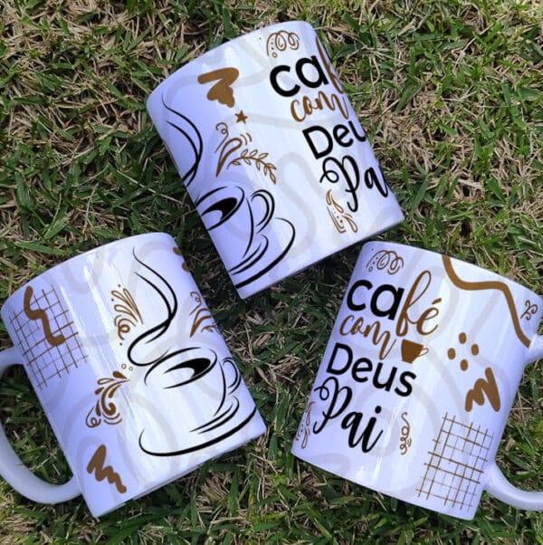 ESTAMPAS CAFÉ COM DEUS PAI CANECAS - Image 6
