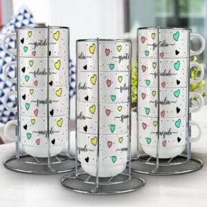 ESTAMPAS EMOÇÕES CORAÇÕES XICARAS