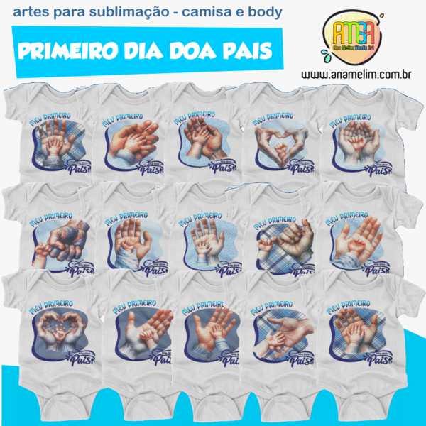 ESTAMPAS MEU PRIMEIRO DIA DOS PAIS CAMISAS E BODYS - Image 2