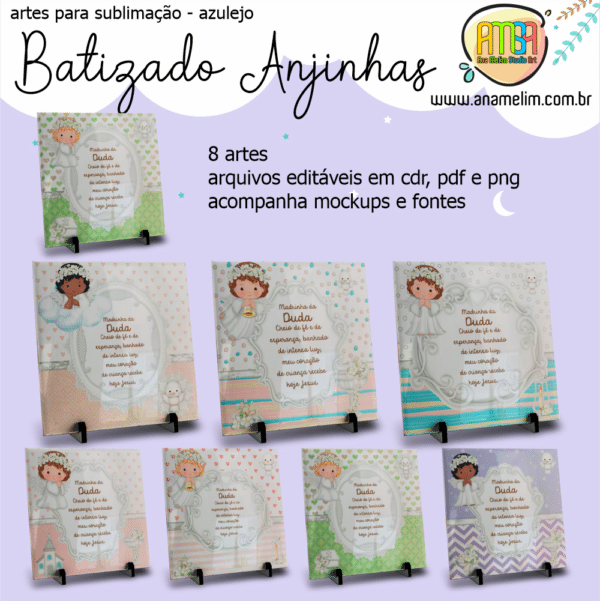 ESTAMPAS BATIZADO ANJINHAS AZULEJO