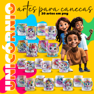 ESTAMPAS UNICÓRNIO 3D CANECAS