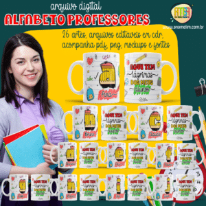 ESTAMPAS ALFABETO PROFESSORES CANECAS