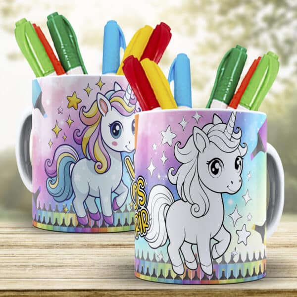 ESTAMPAS UNICORNIO PARA COLORIR CANECAS - Image 5