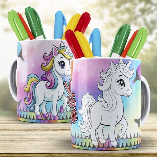 ESTAMPAS UNICORNIO PARA COLORIR CANECAS - Image 6