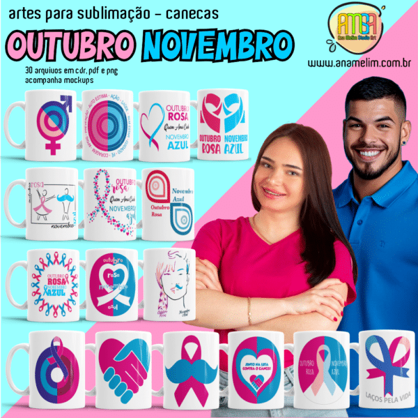 ESTAMPAS OUTUBRO NOVEMBRO CANECAS