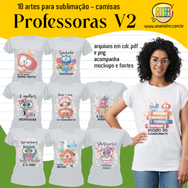 ESTAMPAS PROFESSORAS V2 CAMISAS