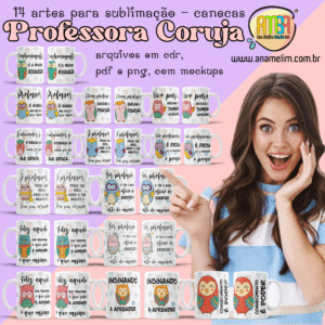 ESTAMPAS PROFESSORA CORUJA V1 CANECA
