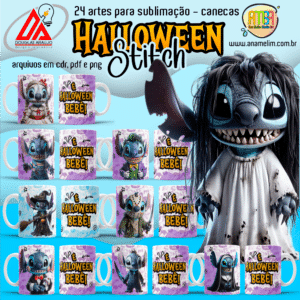 ESTAMPAS HALLOWEEN STITCH CANECAS