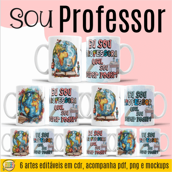 ESTAMPA SOU PROFESSOR CANECAS