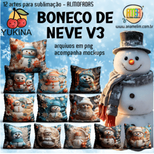 ESTAMPAS BONECO DE NEVE V3 ALMOFADA (YUKINA) natal